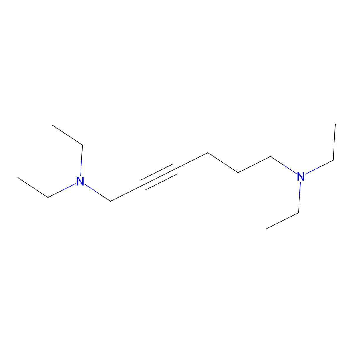 n,n,n',n'-Tetraethylhex-2-yne-1,6-diamine molecular structure, CAS 7155-18-2