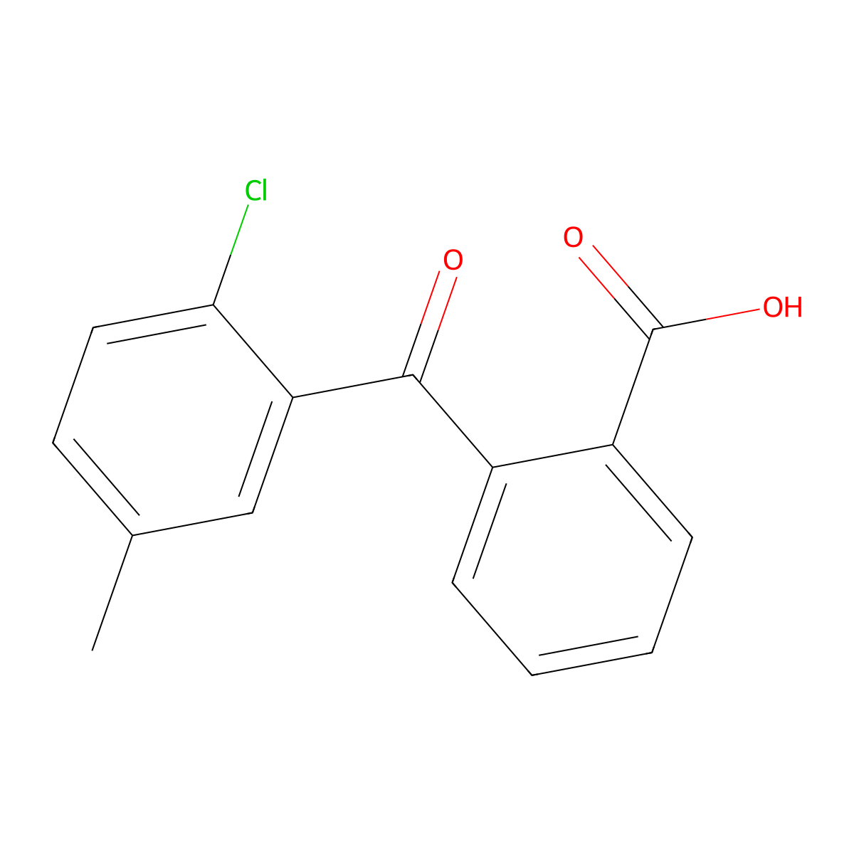 Benzoic acid, 2-(2-chloro-5-methylbenzoyl)- molecular structure, CAS 71550-20-4