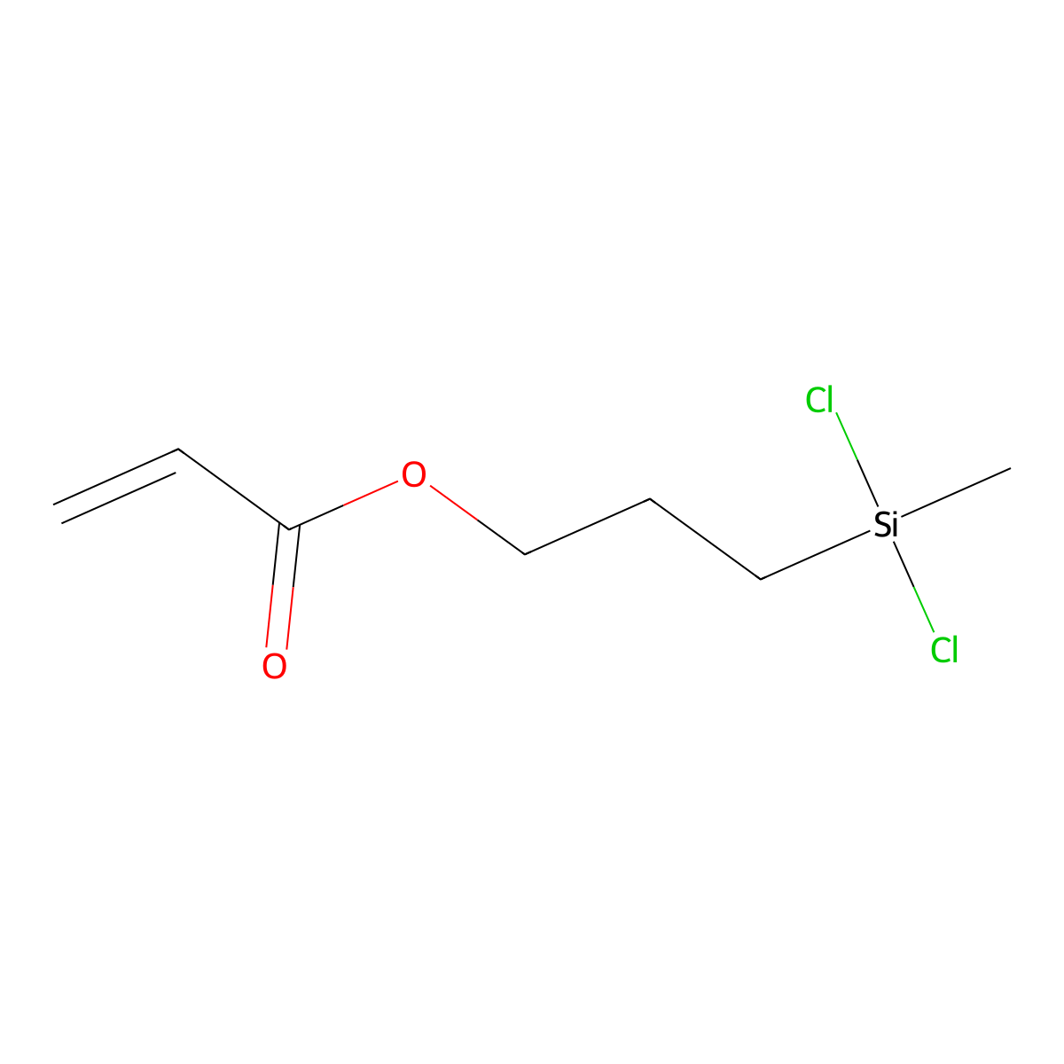 3-(Dichloromethylsilyl)propyl 2-propenoate molecular structure, CAS 71550-63-5