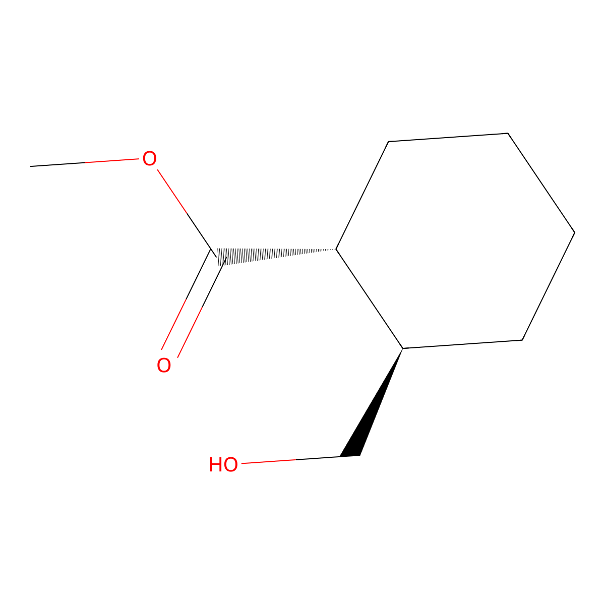 Methyl trans-2-hydroxymethylcyclohexane-1-carboxylate molecular structure, CAS 71550-80-6