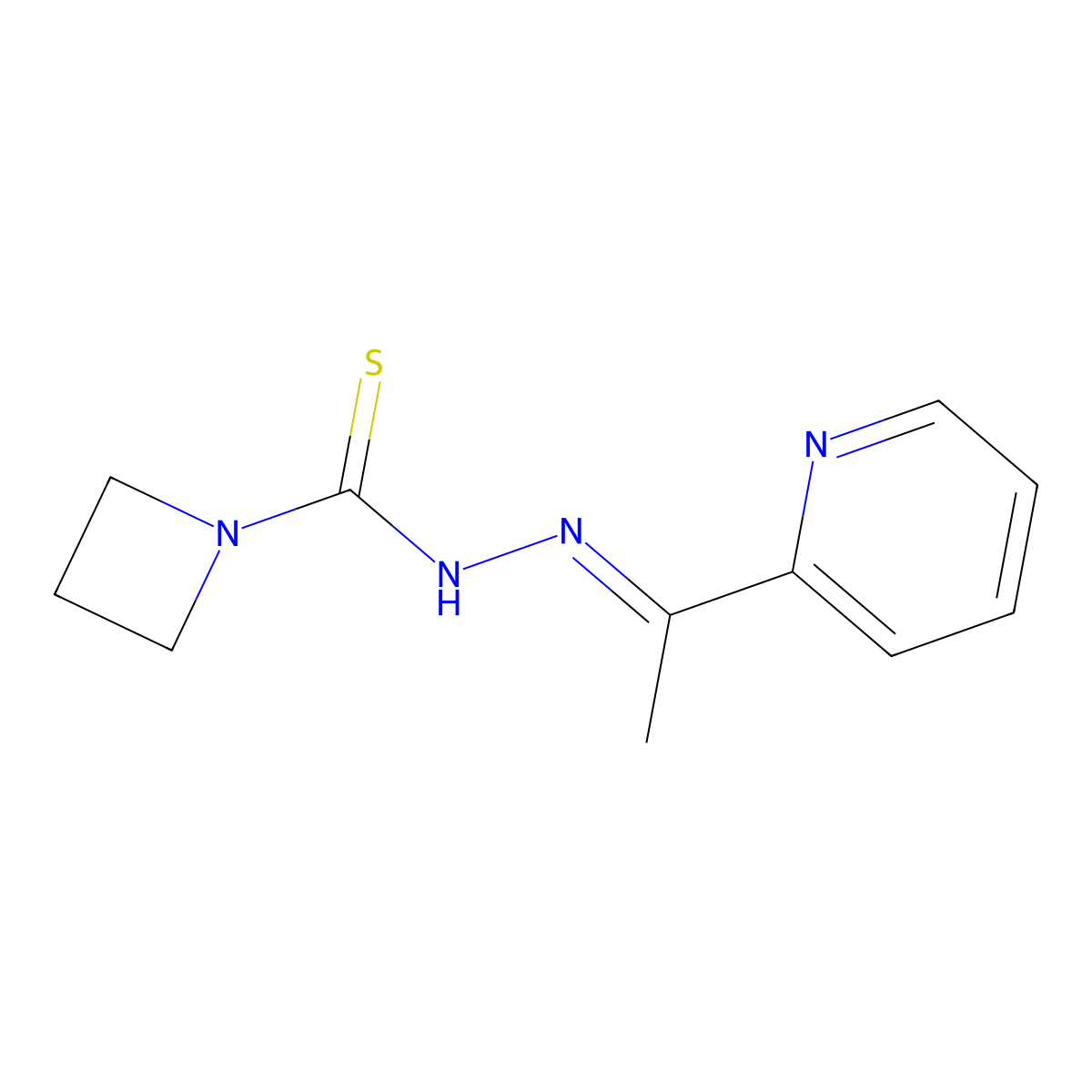 N'-(1-(Pyridin-2-yl)ethylidene)azetidine-1-carbothiohydrazide molecular structure, CAS 71555-25-4