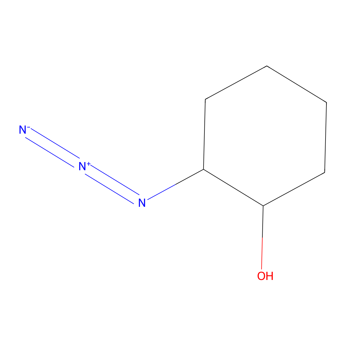 2-Azidocyclohexan-1-ol molecular structure, CAS 71559-13-2
