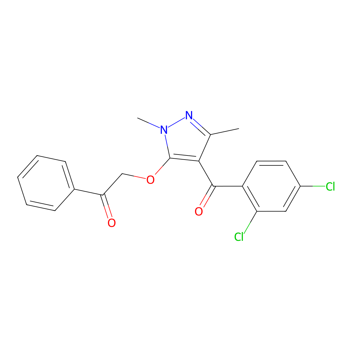 Pyrazoxyfen molecular structure, CAS 71561-11-0