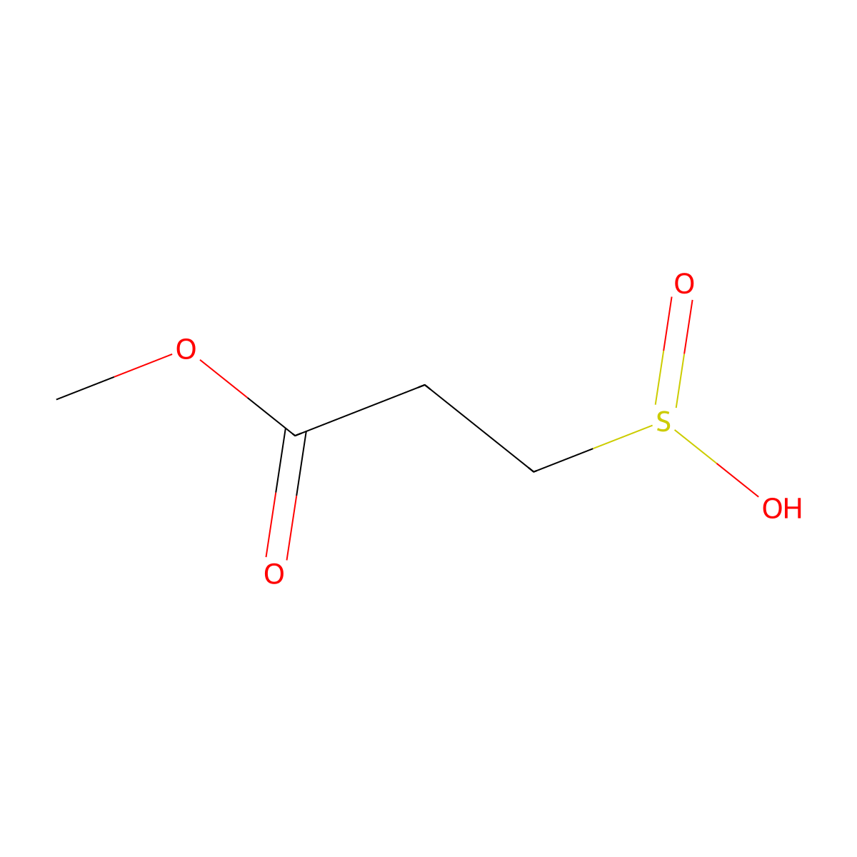 3-Methoxy-3-oxopropane-1-sulfinic acid molecular structure, CAS 71561-98-3