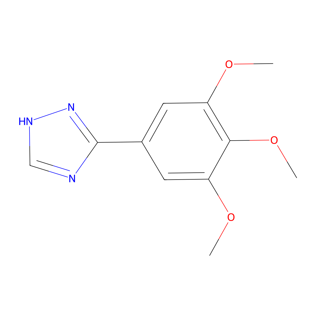 3-(3,4,5-trimethoxy-phenyl)-1H-[1,2,4]triazole molecular structure, CAS 71565-98-5