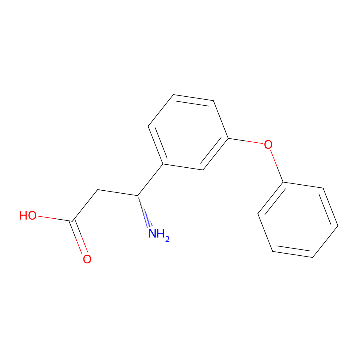 (R)-3-Amino-3-(3-phenoxyphenyl)propanoic acid molecular structure, CAS 715653-77-3