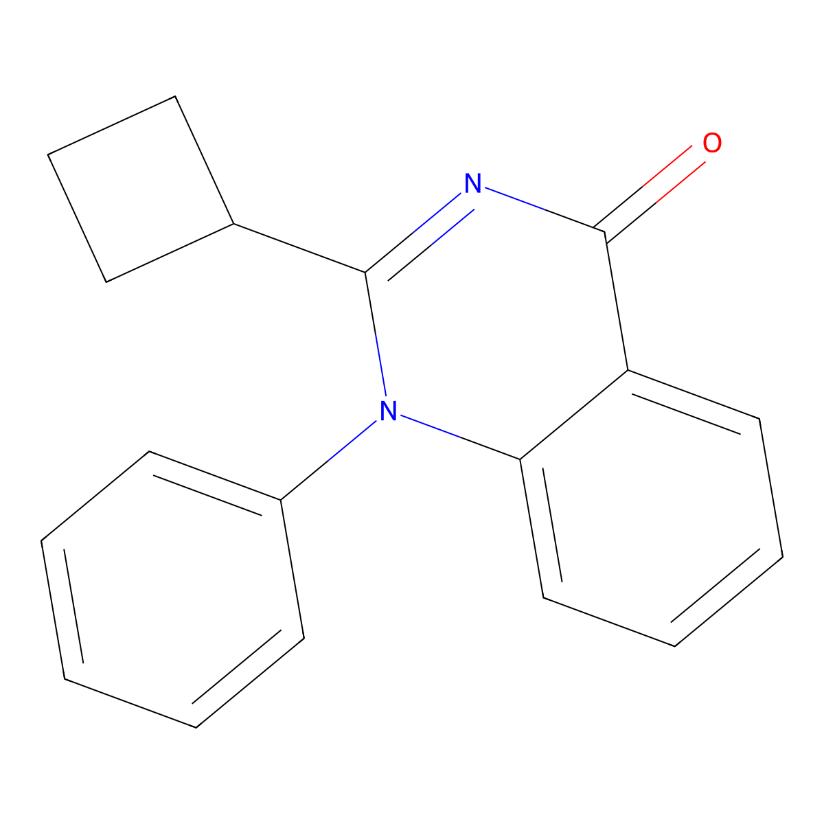 2-Cyclobutyl-1-phenylquinazolin-4(1H)-one molecular structure, CAS 71567-80-1