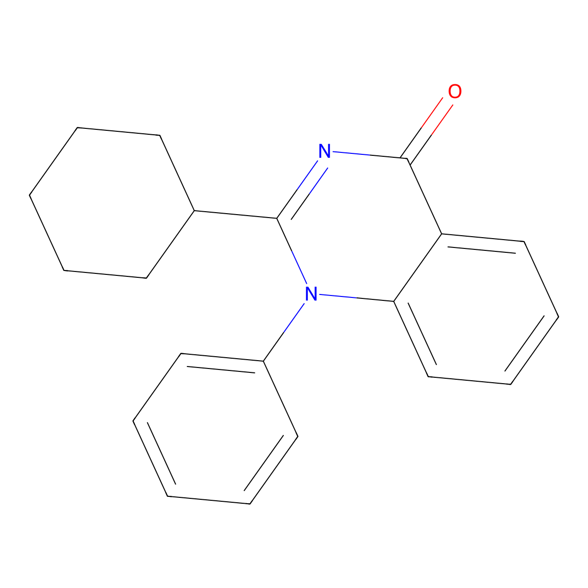 2-Cyclohexyl-1-phenylquinazolin-4(1H)-one molecular structure, CAS 71567-82-3