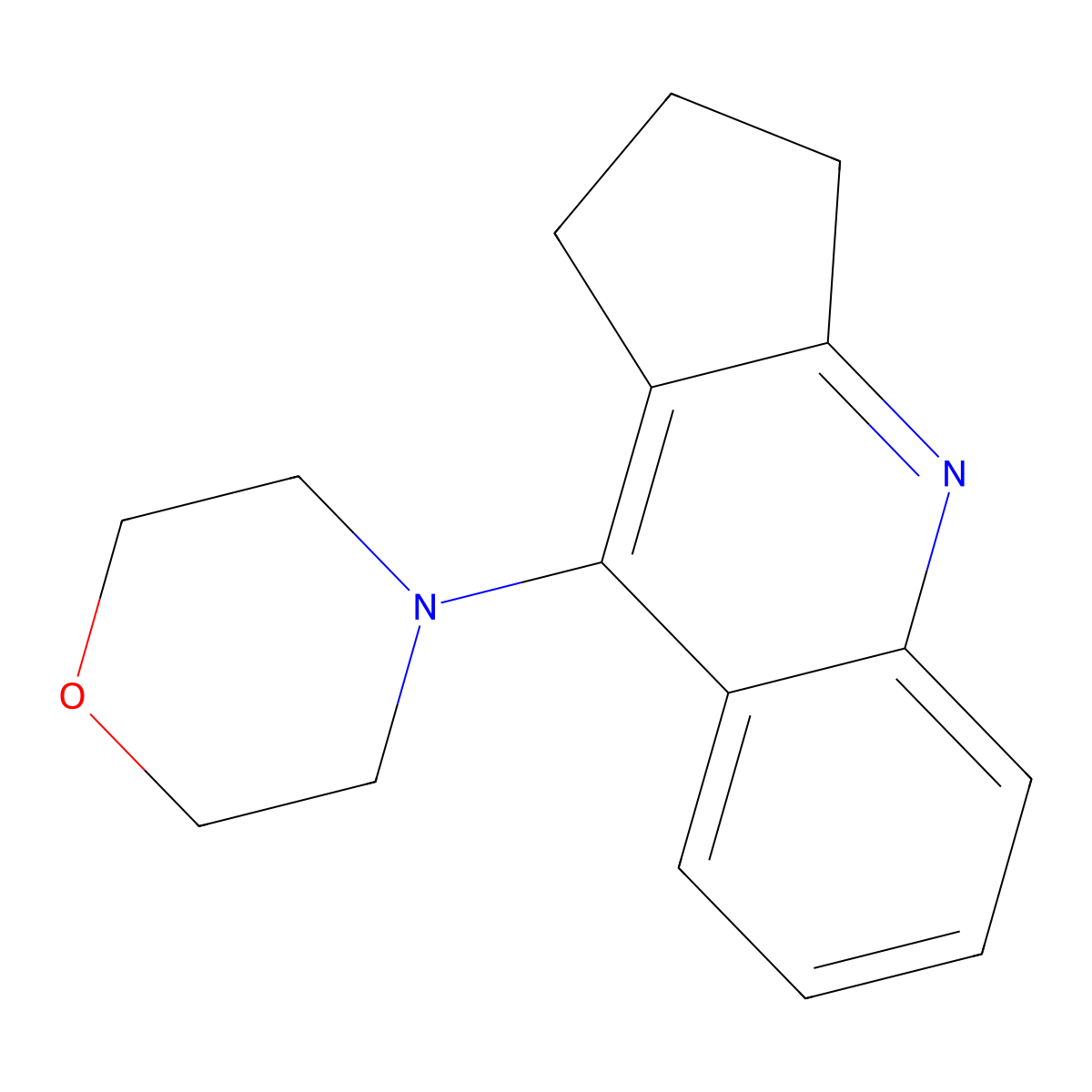 1H-Cyclopenta(b)quinoline, 2,3-dihydro-9-morpholino- molecular structure, CAS 7157-31-5