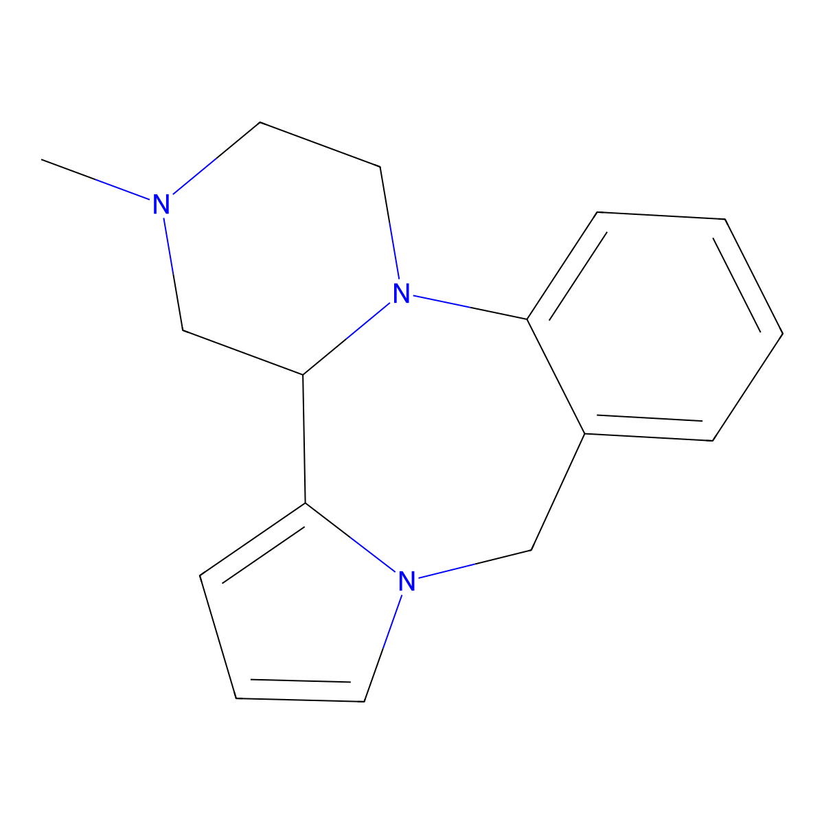 Aptazapine molecular structure, CAS 71576-40-4
