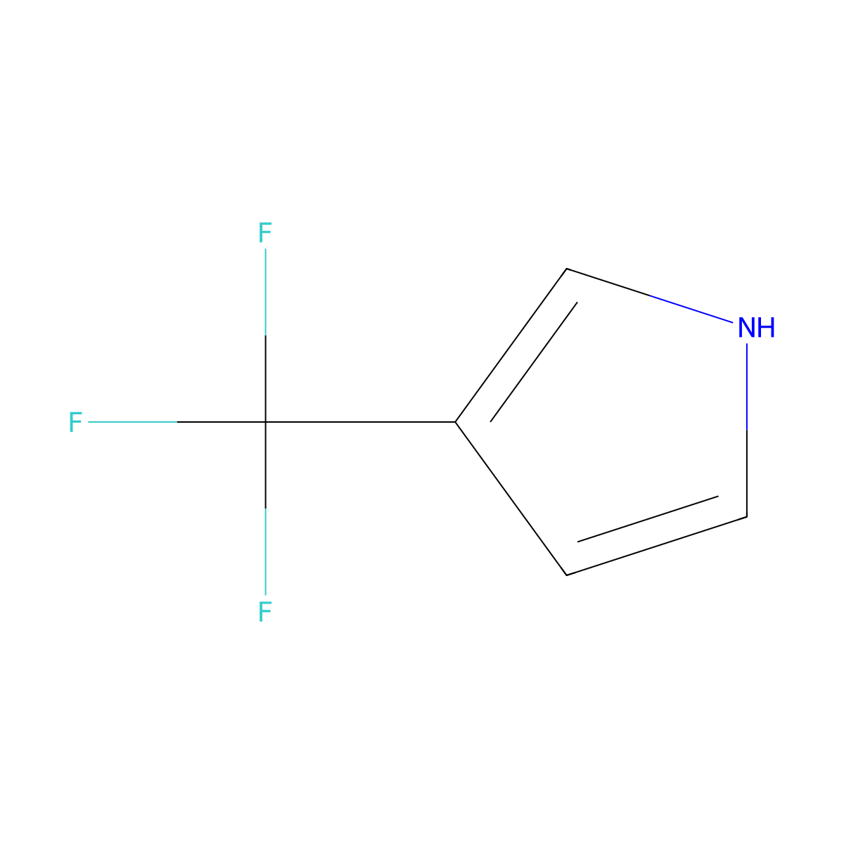 1H-Pyrrole, 3-(trifluoromethyl)- molecular structure, CAS 71580-26-2