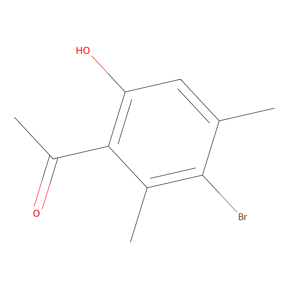 1-(3-Bromo-6-hydroxy-2,4-dimethylphenyl)ethan-1-one molecular structure, CAS 71582-57-5