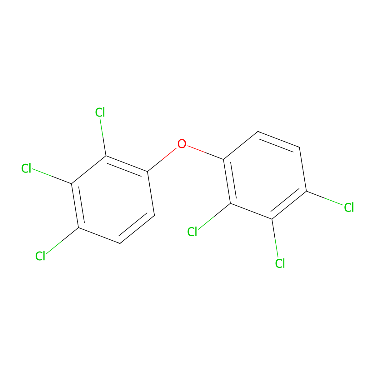 Hexachlorodiphenyloxide molecular structure, CAS 71585-39-2