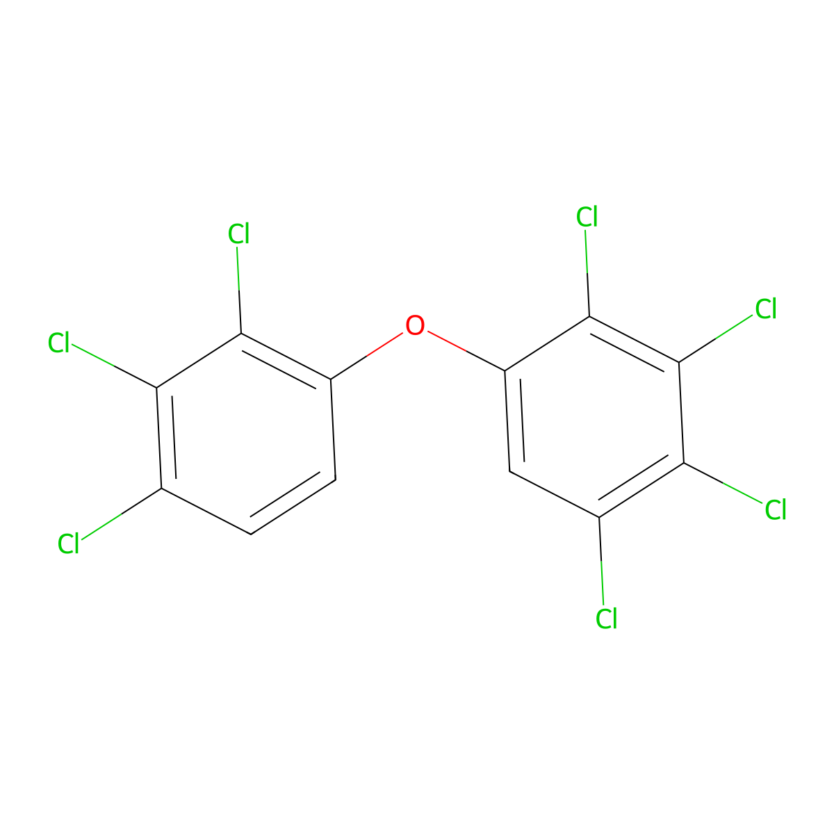 2,2',3,3',4,4',5-Heptachlorodiphenyl ether molecular structure, CAS 71585-40-5