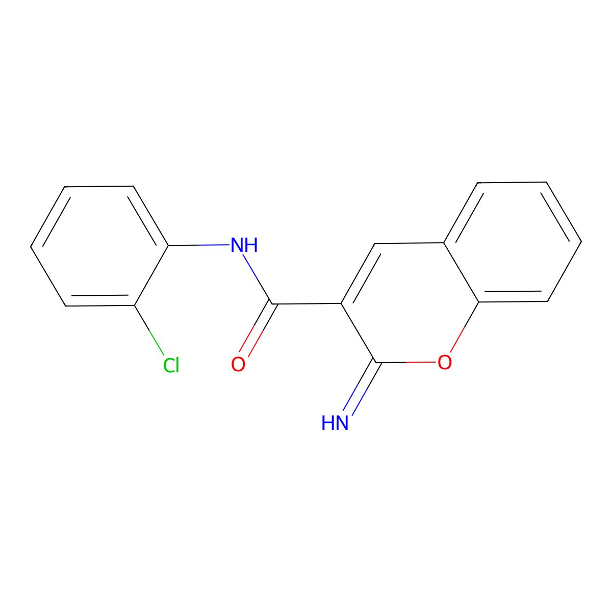 N-(2-chlorophenyl)-2-imino-2H-chromene-3-carboxamide molecular structure, CAS 71586-56-6
