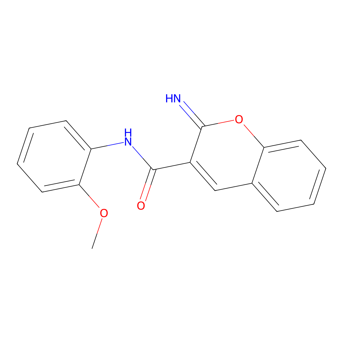 2-imino-N-(2-methoxyphenyl)-2H-chromene-3-carboxamide molecular structure, CAS 71586-59-9