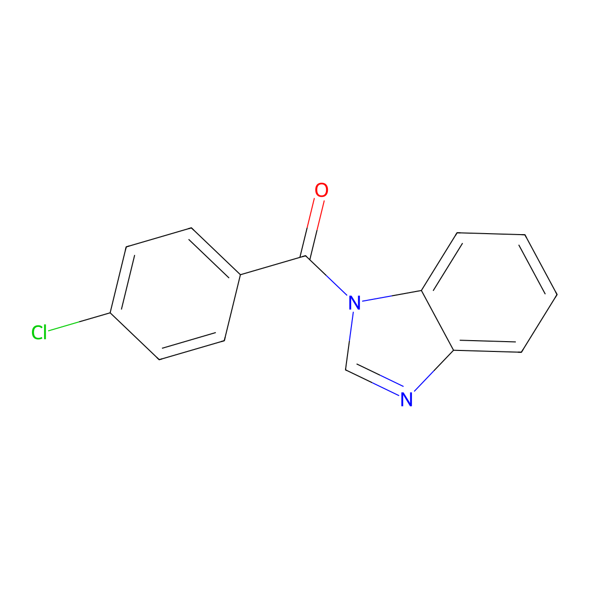 1-(4-Chlorobenzoyl)-1H-benzimidazole molecular structure, CAS 71589-37-2