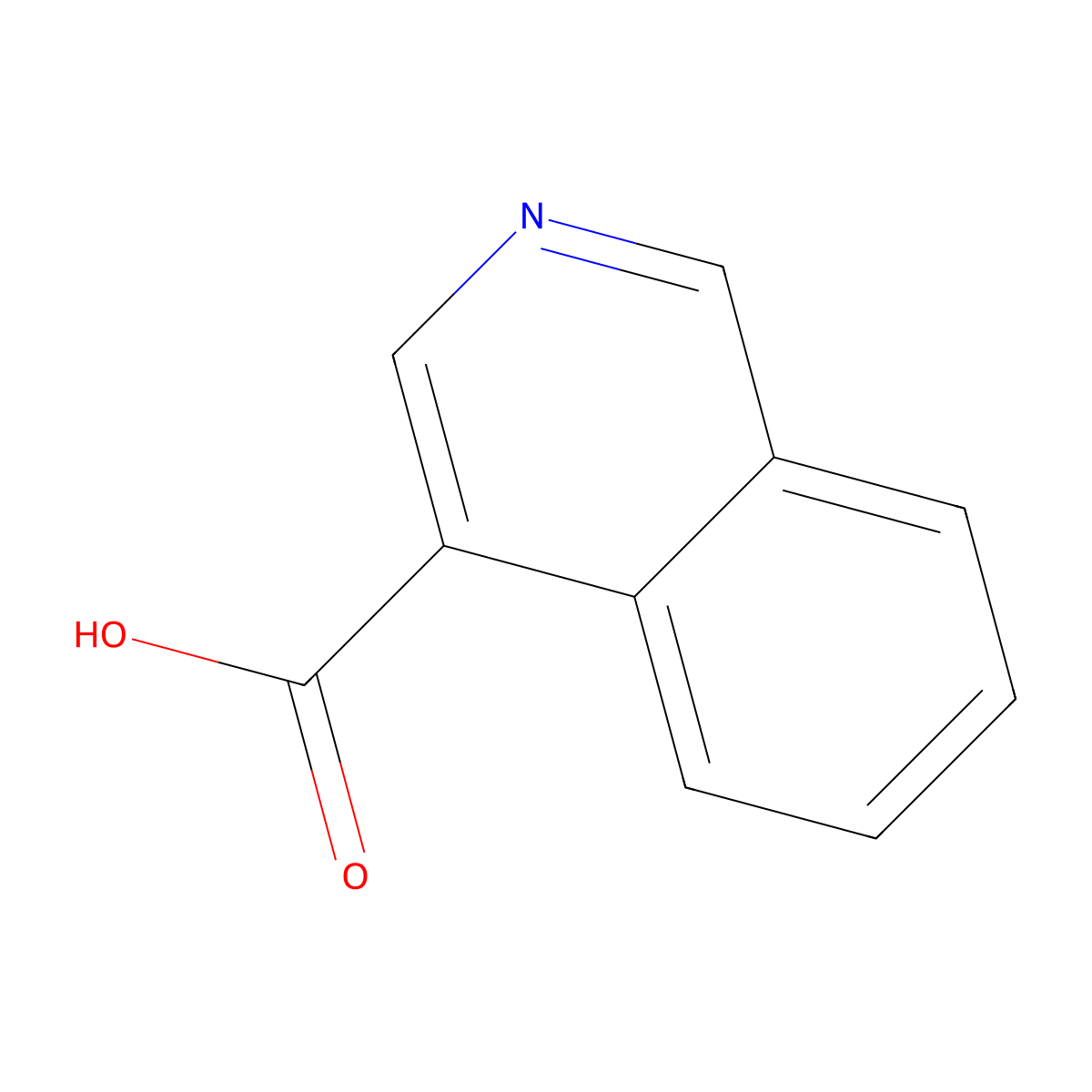 Isoquinoline-4-carboxylic acid molecular structure, CAS 7159-36-6