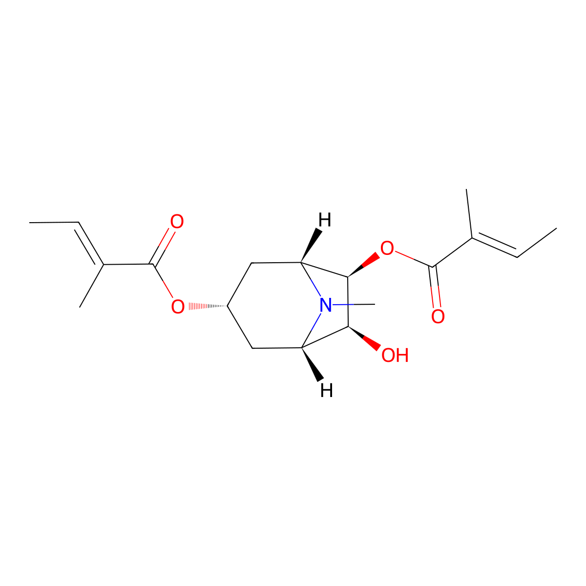 Ditigloylteloidine molecular structure, CAS 7159-86-6