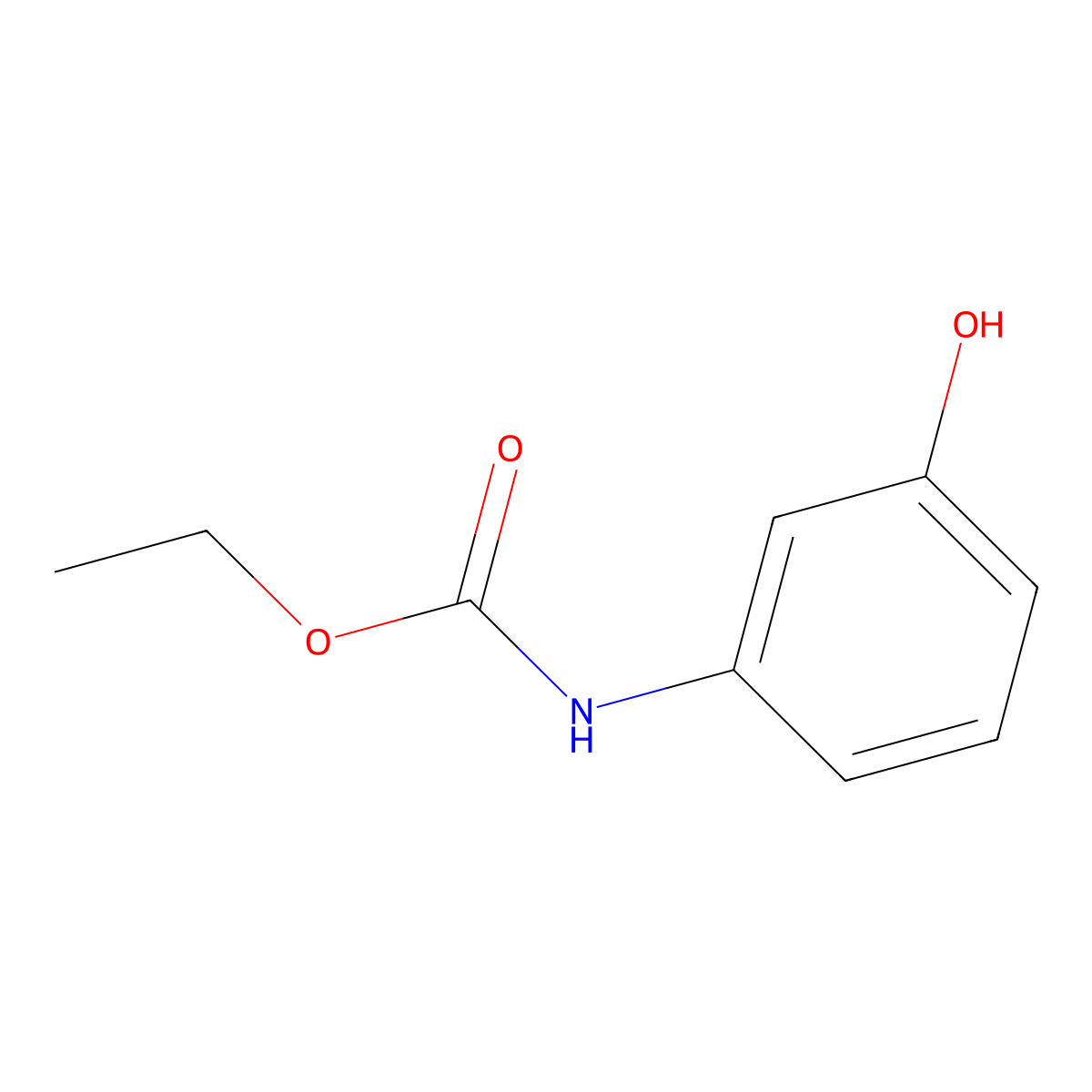 Carbamic acid, N-(3-hydroxyphenyl)-, ethyl ester molecular structure, CAS 7159-96-8