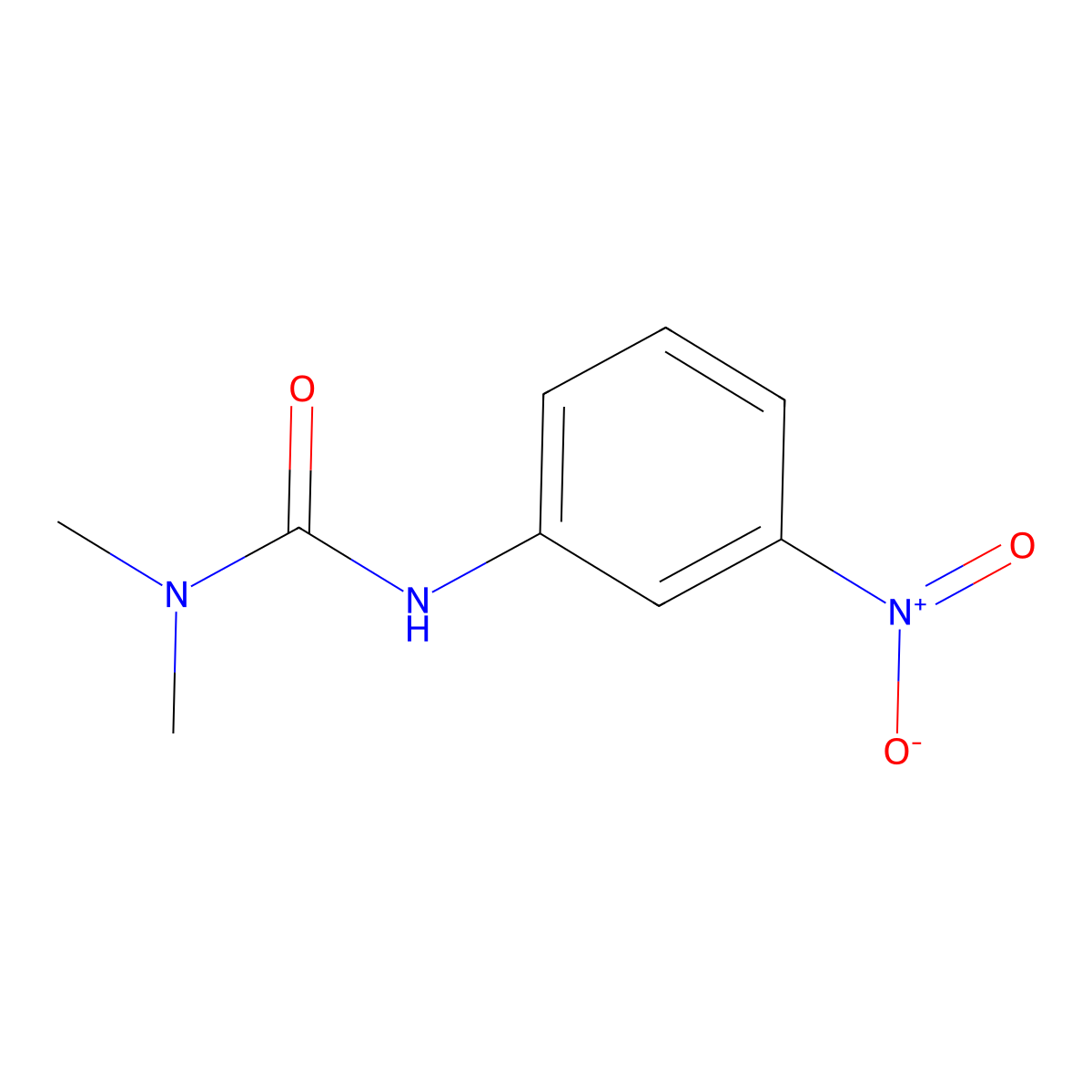 1,1-Dimethyl-3-(3-nitrophenyl)urea molecular structure, CAS 7159-98-0