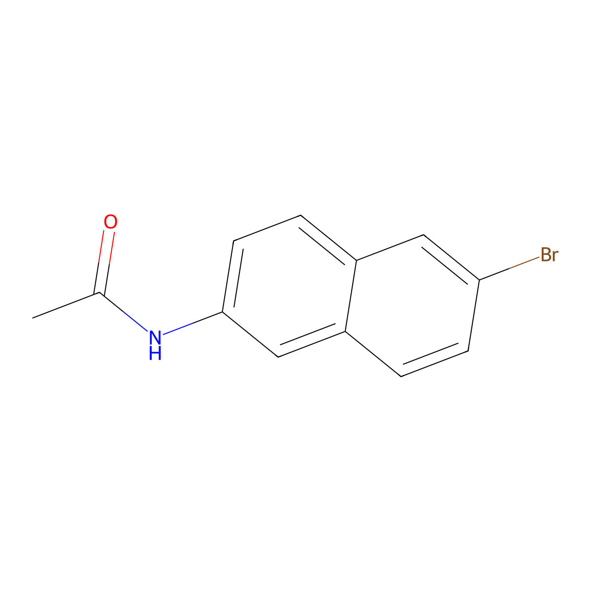N-(6-Bromo-2-naphthalenyl)acetamide molecular structure, CAS 71590-32-4