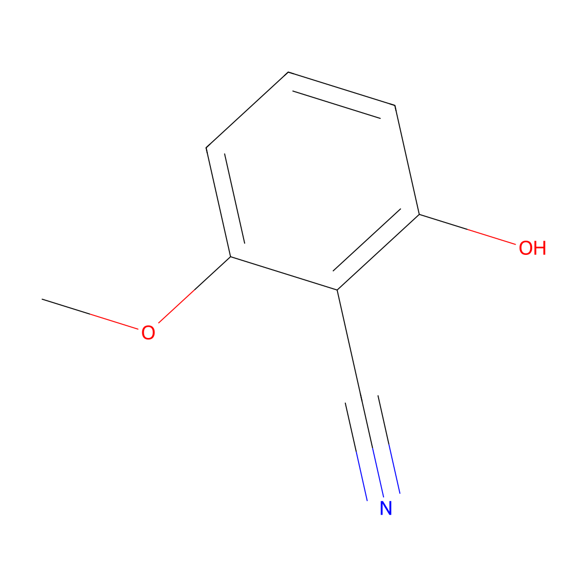 2-Hydroxy-6-methoxybenzonitrile molecular structure, CAS 71590-96-0