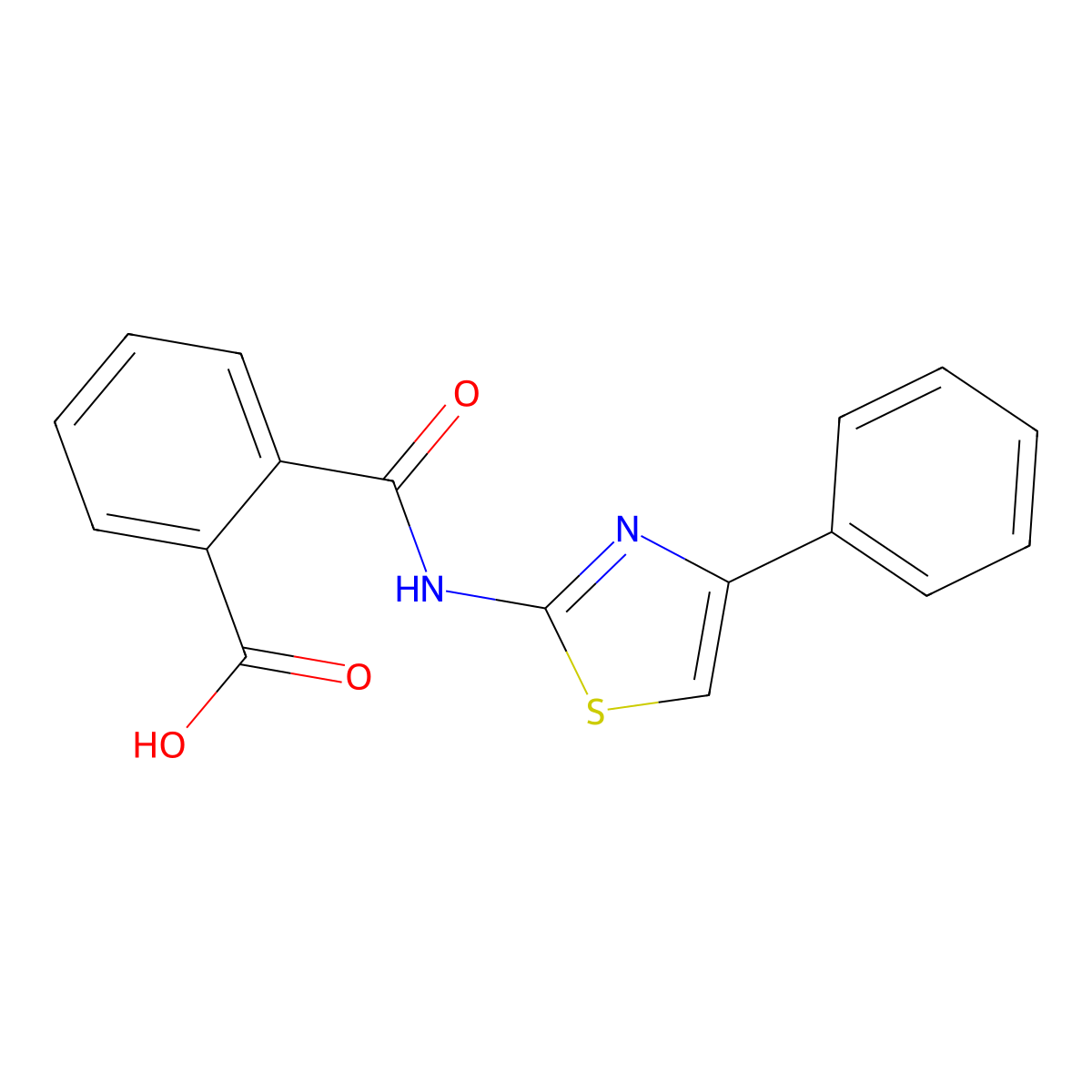 N-(4-Phenyl-thiazol-2-yl)-phthalamic acid molecular structure, CAS 71591-64-5