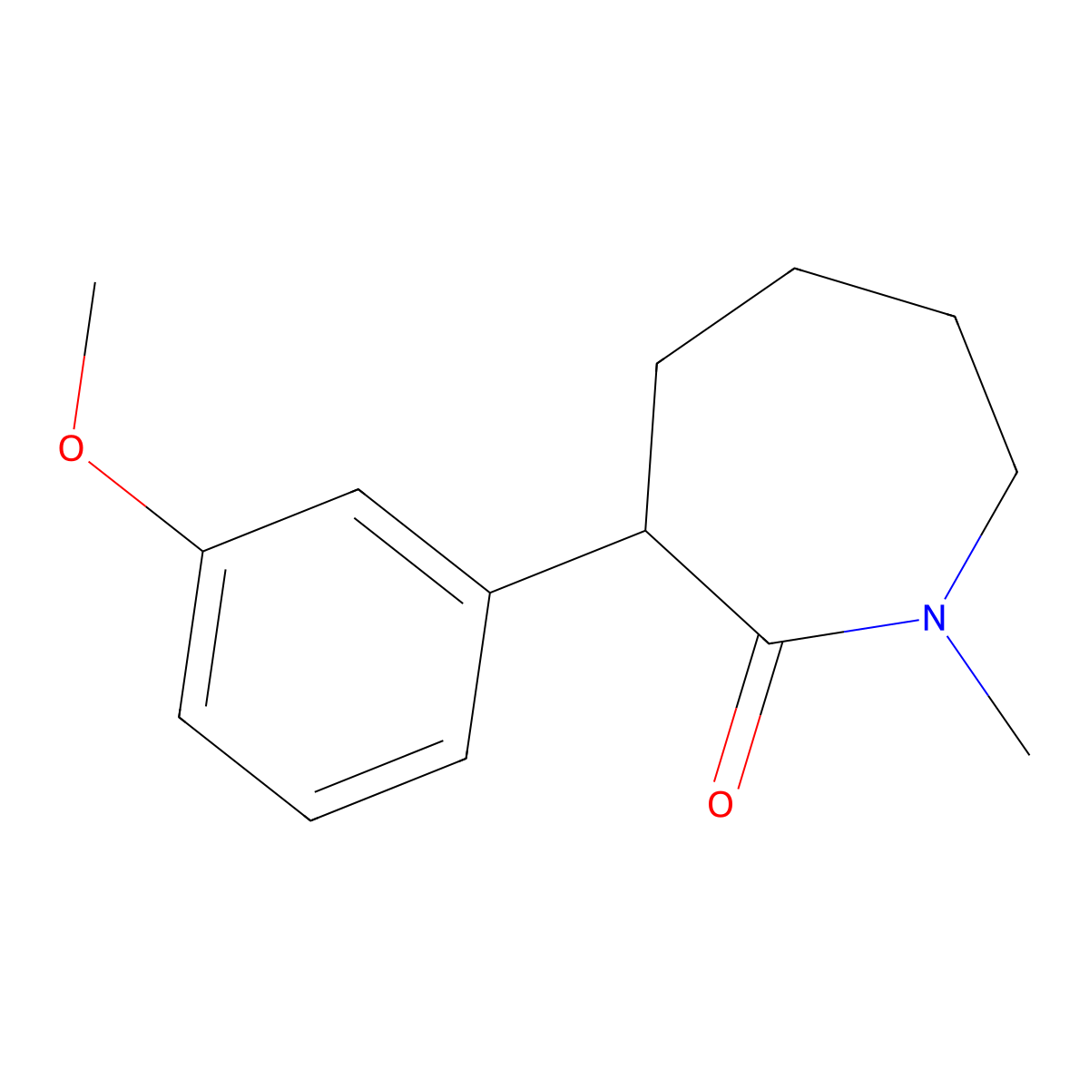 hexahydro-3-(3-methoxyphenyl)-1-methyl-2H-azepin-2-one molecular structure, CAS 71592-43-3