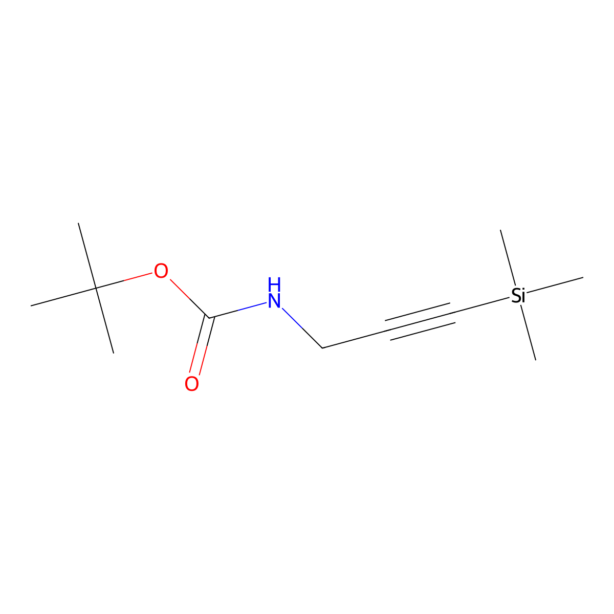 1,1-Dimethylethyl N-(3-(trimethylsilyl)-2-propyn-1-yl)carbamate molecular structure, CAS 71592-57-9