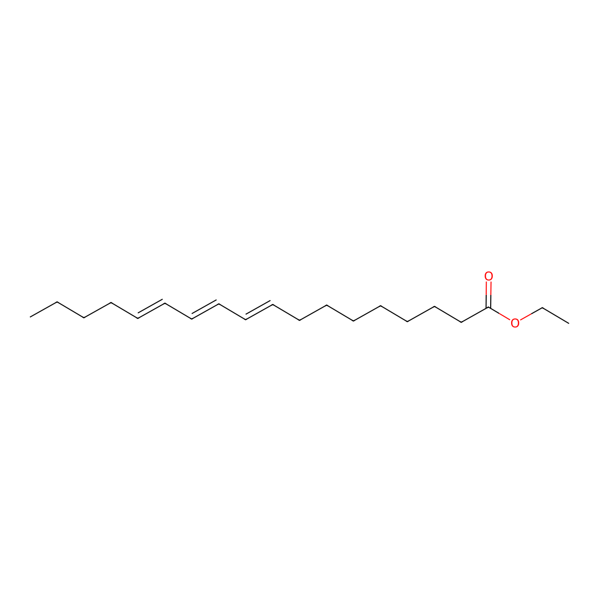 Ethyl 9,11,13-octadecatrienoate molecular structure, CAS 71599-29-6
