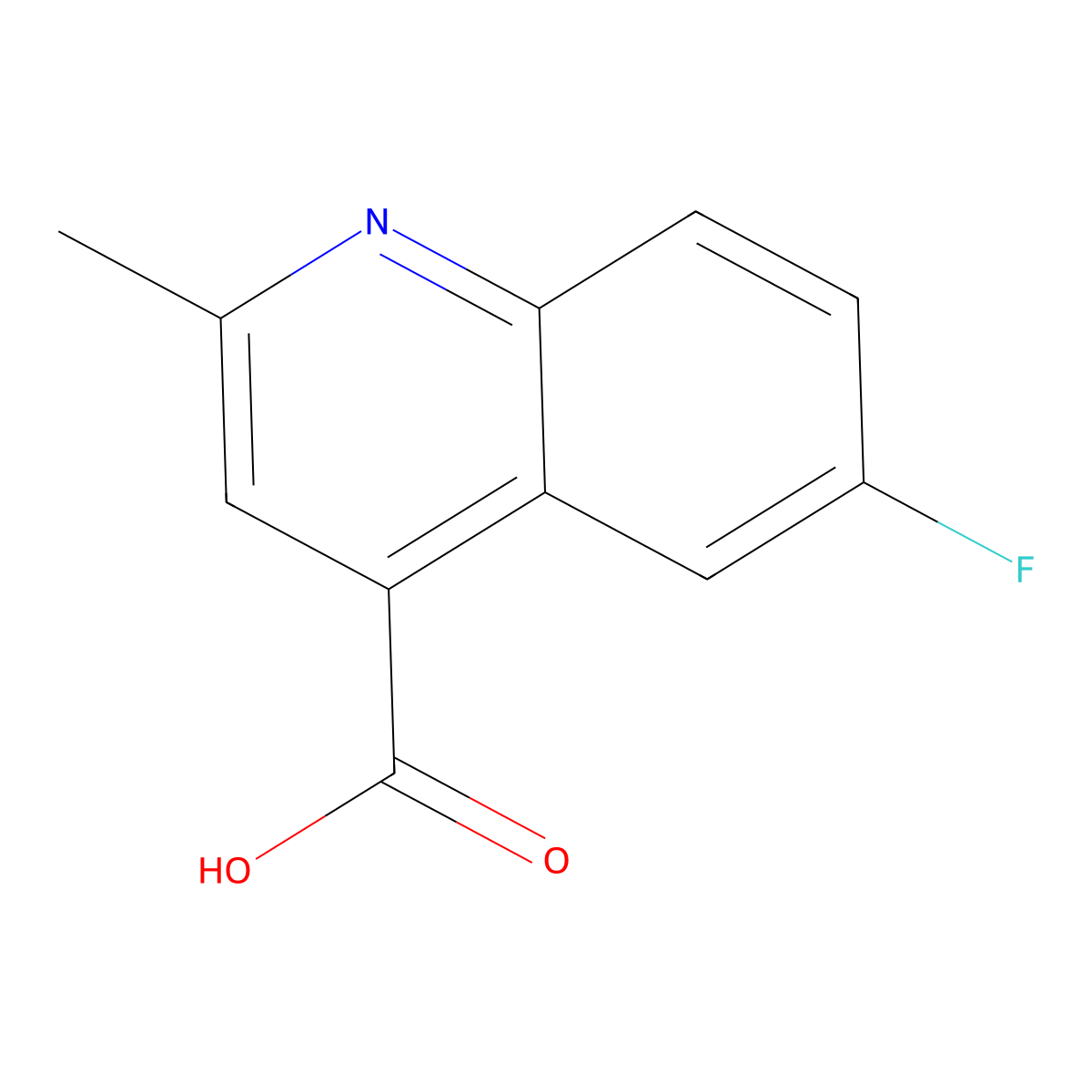 6-Fluoro-2-methylquinoline-4-carboxylic acid molecular structure, CAS 716-03-0