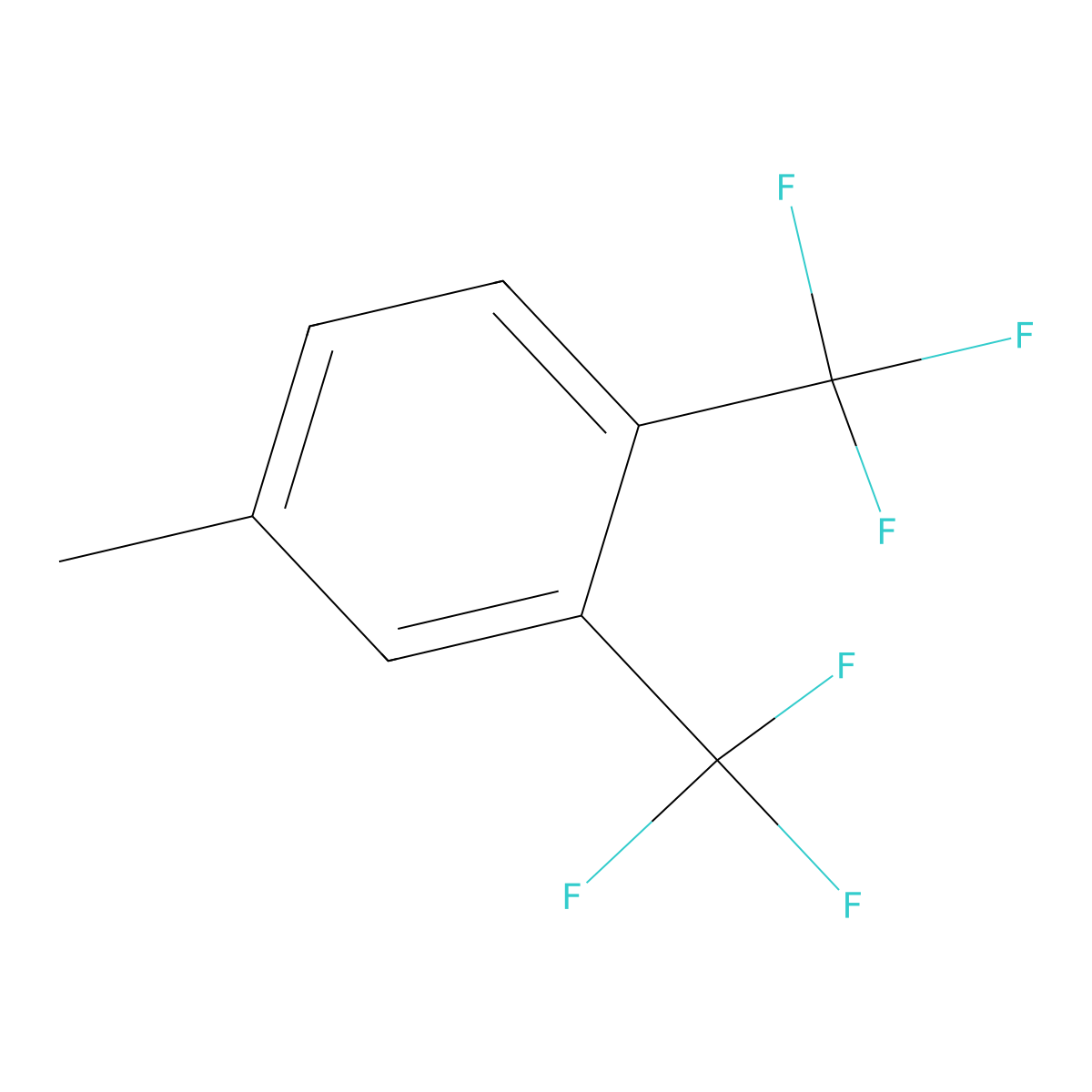 4-Methyl-1,2-bis(trifluoromethyl)benzene molecular structure, CAS 716-25-6