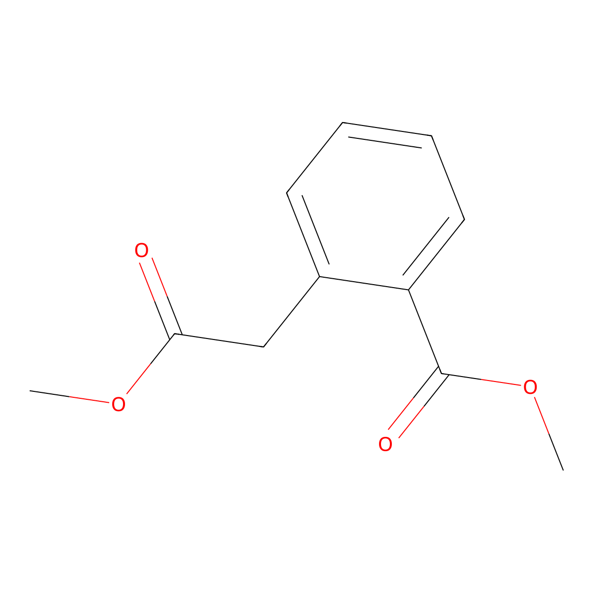 Methyl 2-(2-methoxy-2-oxoethyl)benzoate molecular structure, CAS 716-43-8