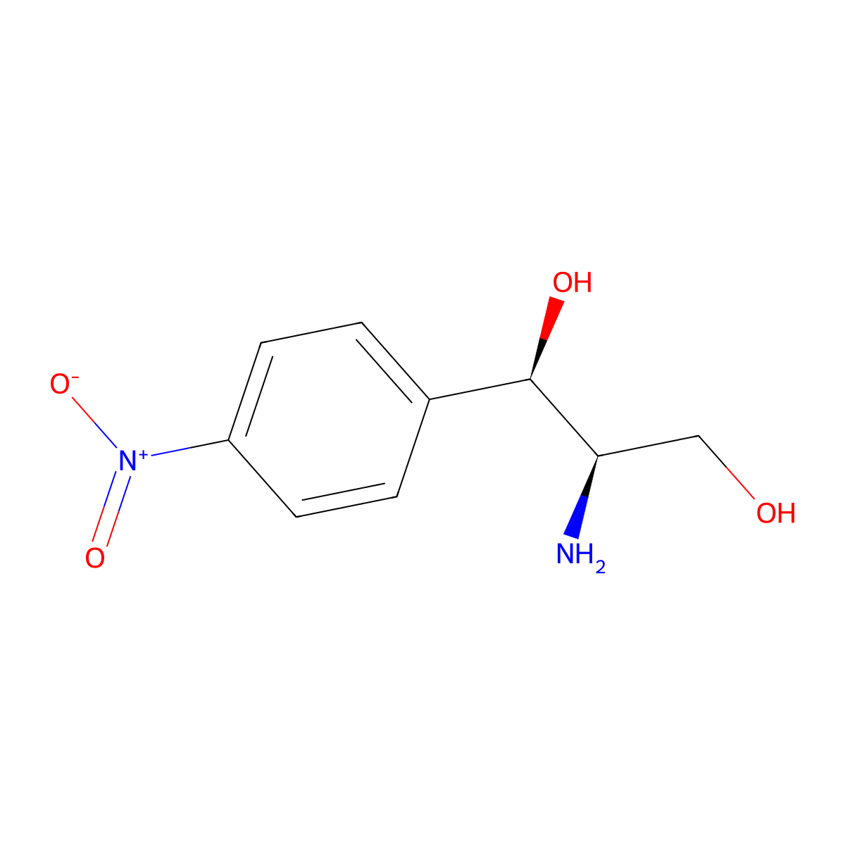 Chloramphenicol base molecular structure, CAS 716-61-0