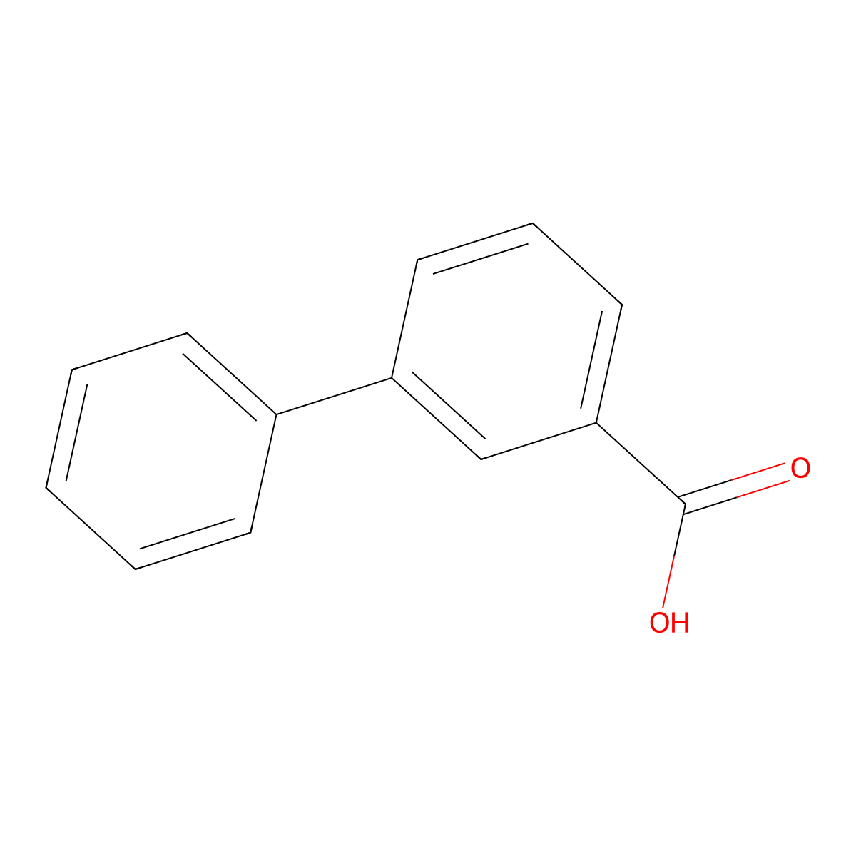 (1,1'-Biphenyl)-3-carboxylic acid molecular structure, CAS 716-76-7