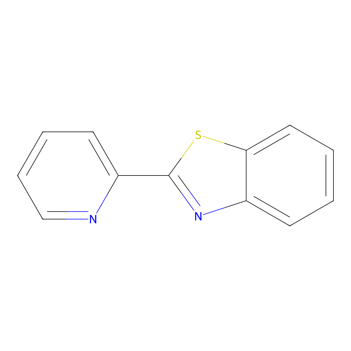2-(2-Pyridinyl)benzothiazole molecular structure, CAS 716-80-3