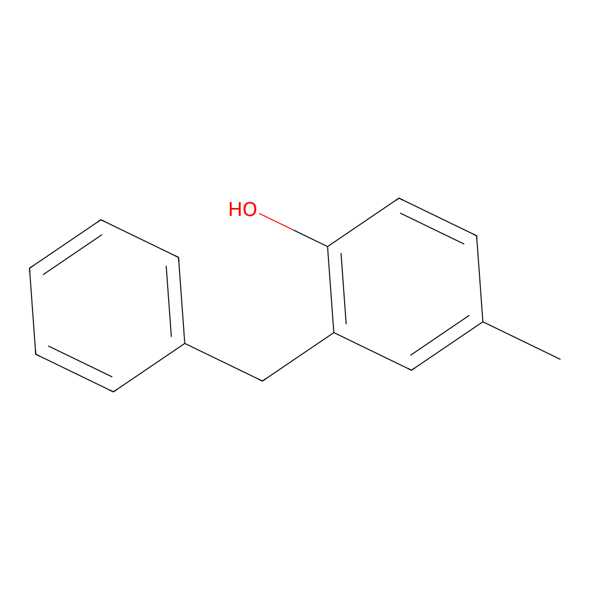 Phenol, 4-methyl(phenylmethyl)- molecular structure, CAS 716-96-1