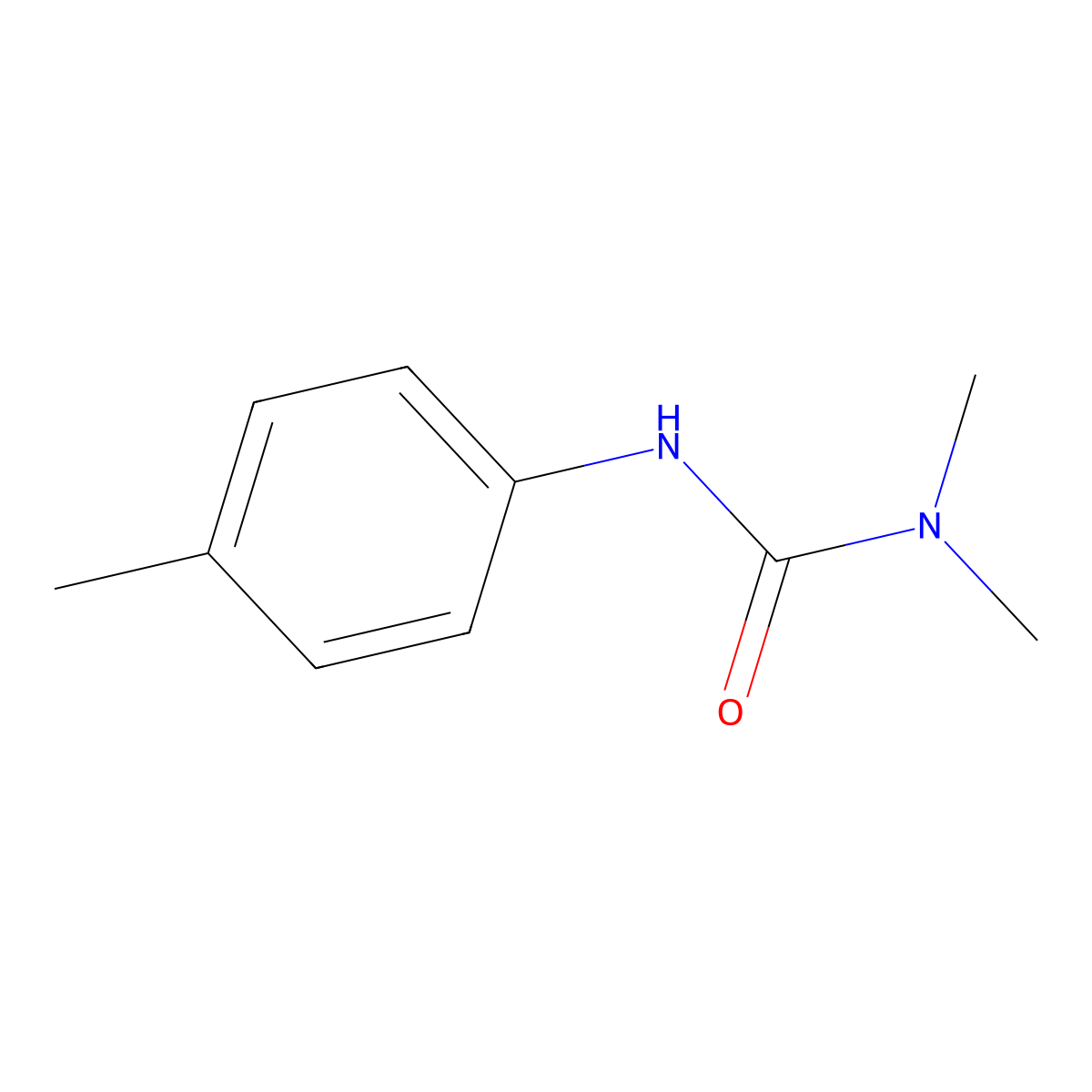 Urea, N,N-dimethyl-N'-(4-methylphenyl)- molecular structure, CAS 7160-01-2