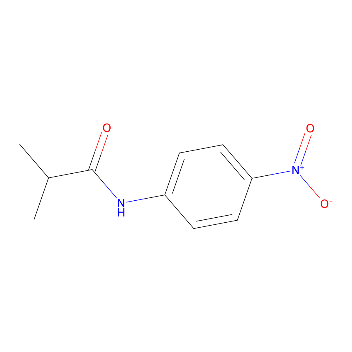 2-methyl-N-(4-nitrophenyl)propanamide molecular structure, CAS 7160-11-4