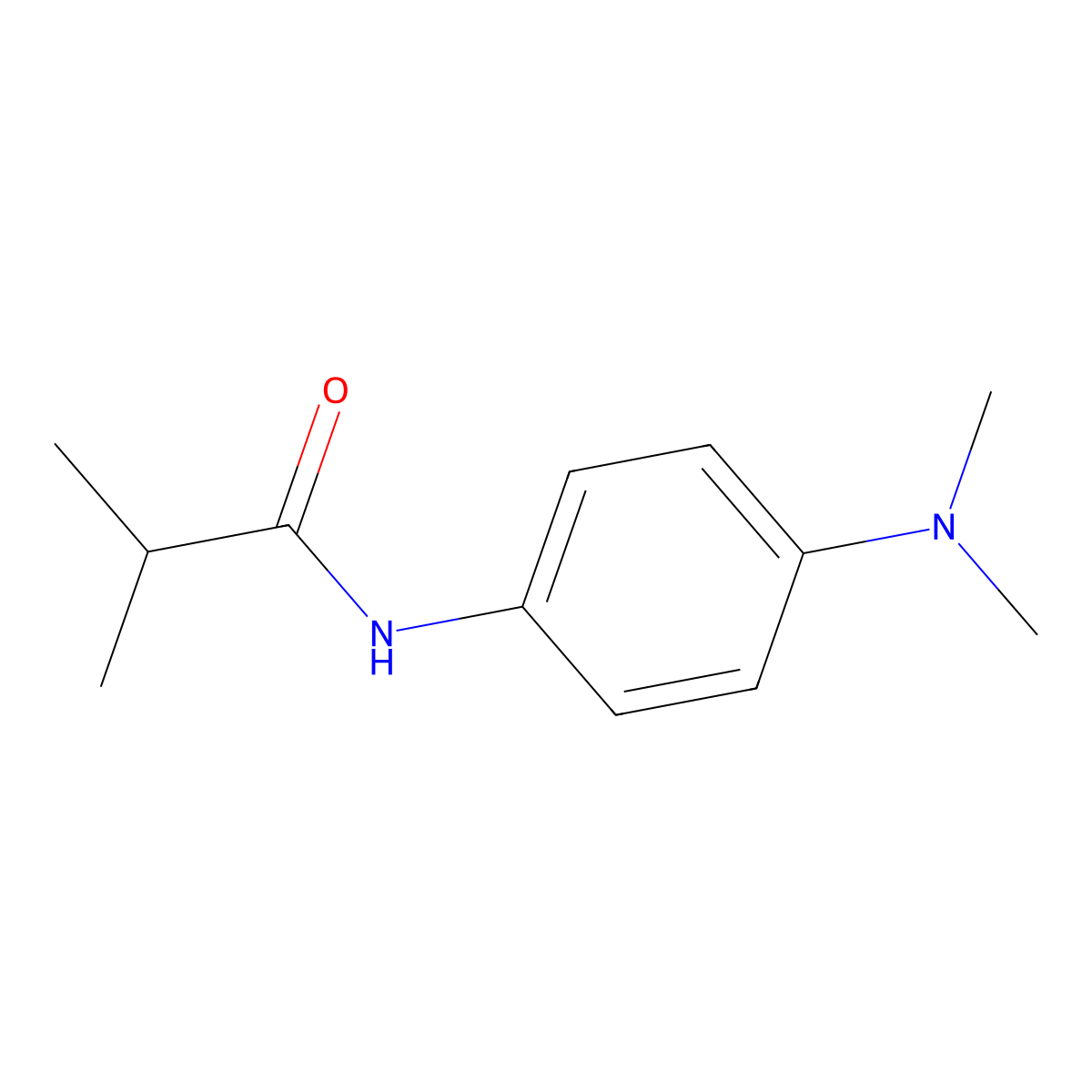 N-[4-(dimethylamino)phenyl]-2-methylpropanamide molecular structure, CAS 7160-15-8