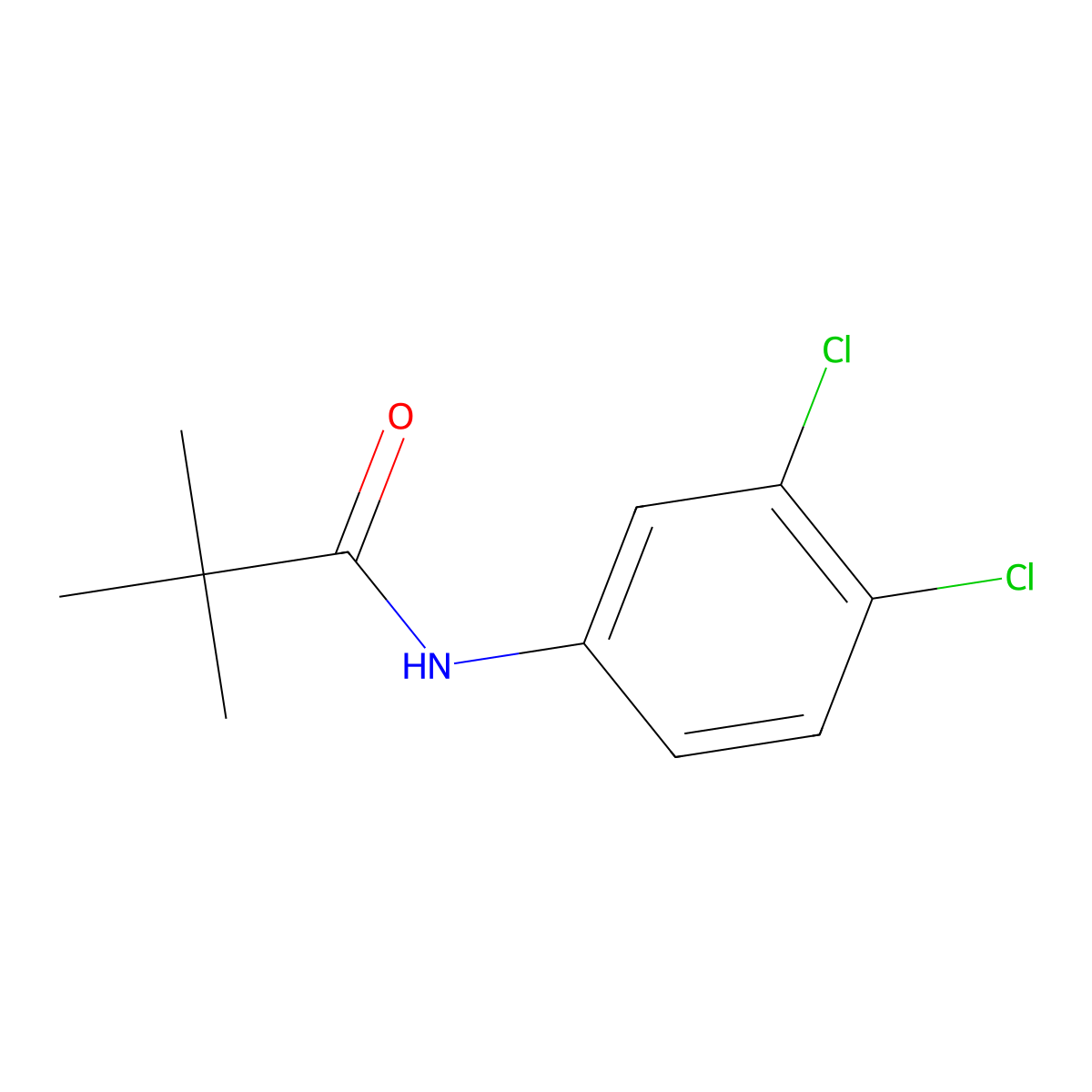 3',4'-Dichloro-2,2-dimethylpropionanilide molecular structure, CAS 7160-22-7