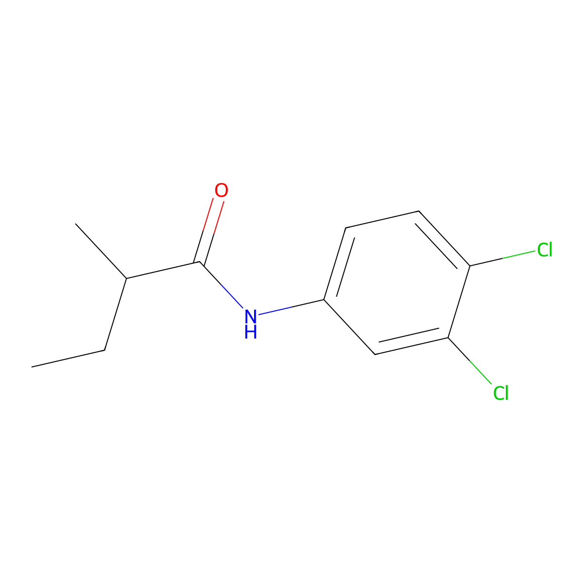 N-(3,4-dichlorophenyl)-2-methylbutanamide molecular structure, CAS 7160-25-0