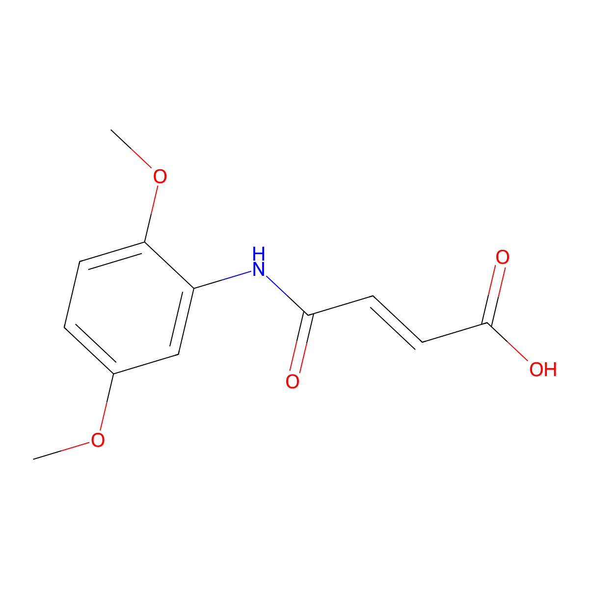 3-(2,5-Dimethoxy-phenylcarbamoyl)-acrylic acid molecular structure, CAS 71603-05-9