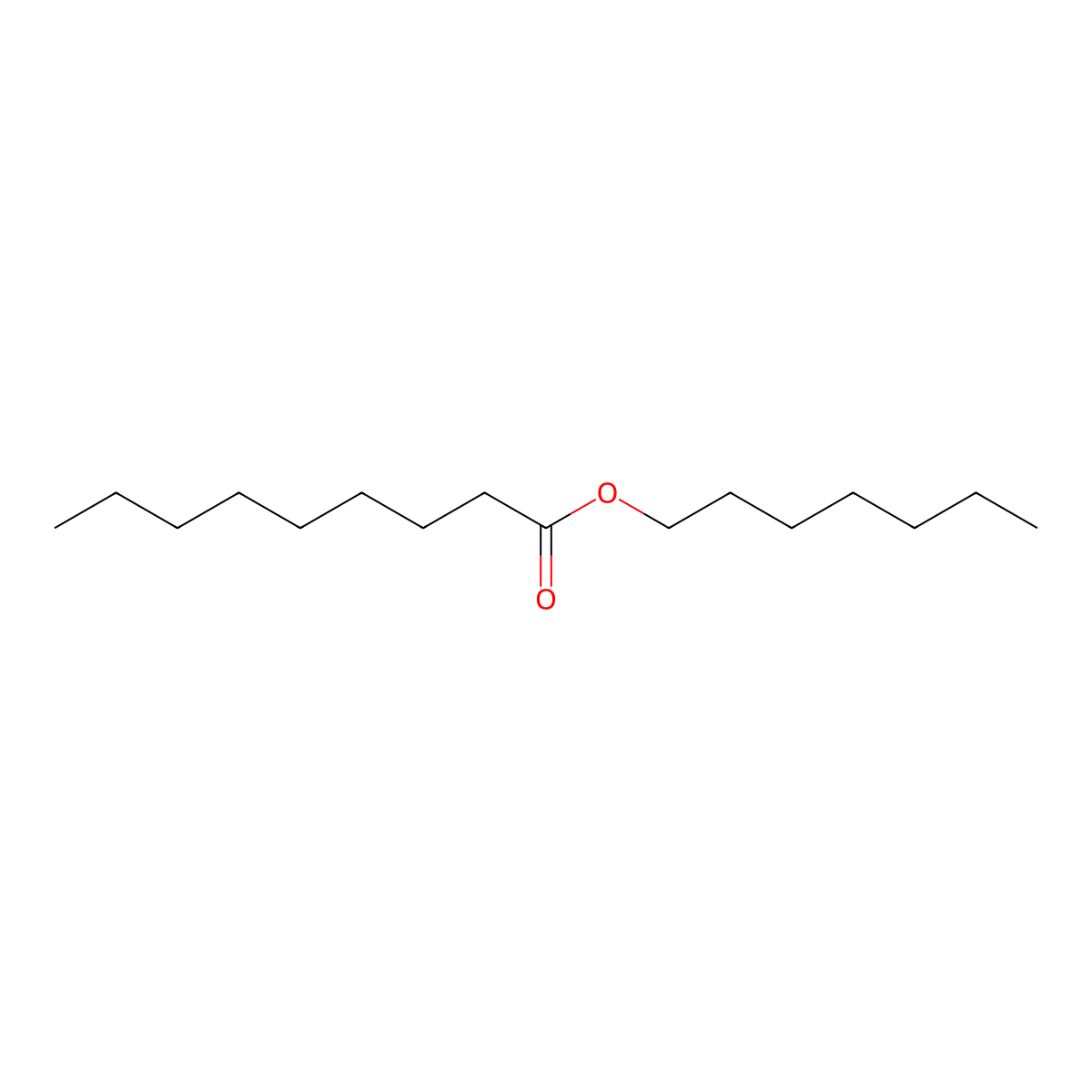 Heptyl nonanoate molecular structure, CAS 71605-85-1