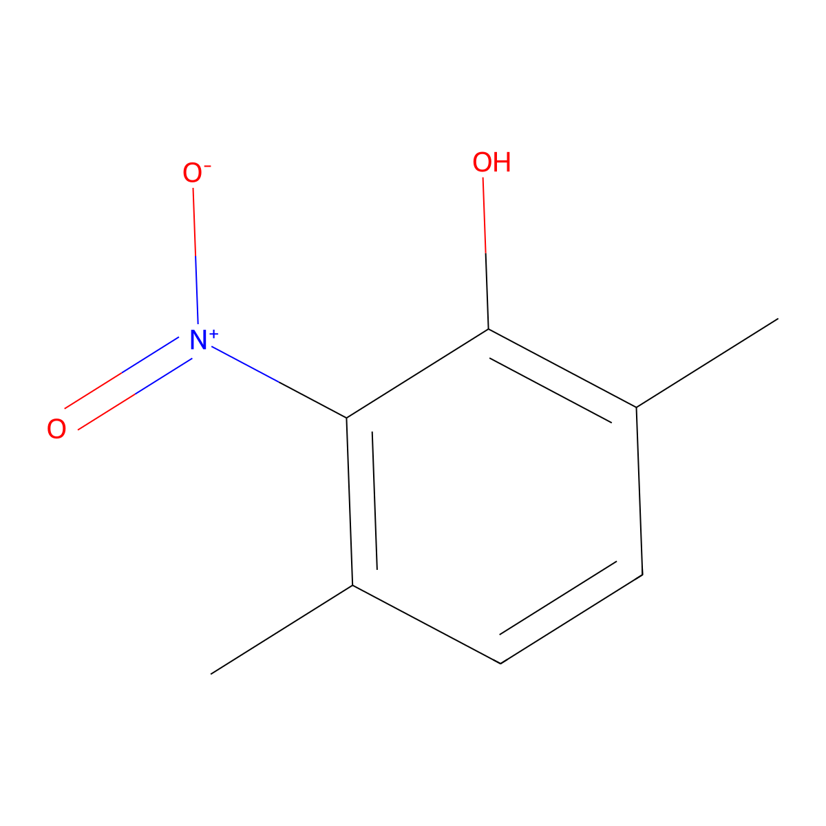 2,5-Dimethyl-6-nitrophenol molecular structure, CAS 71608-10-1
