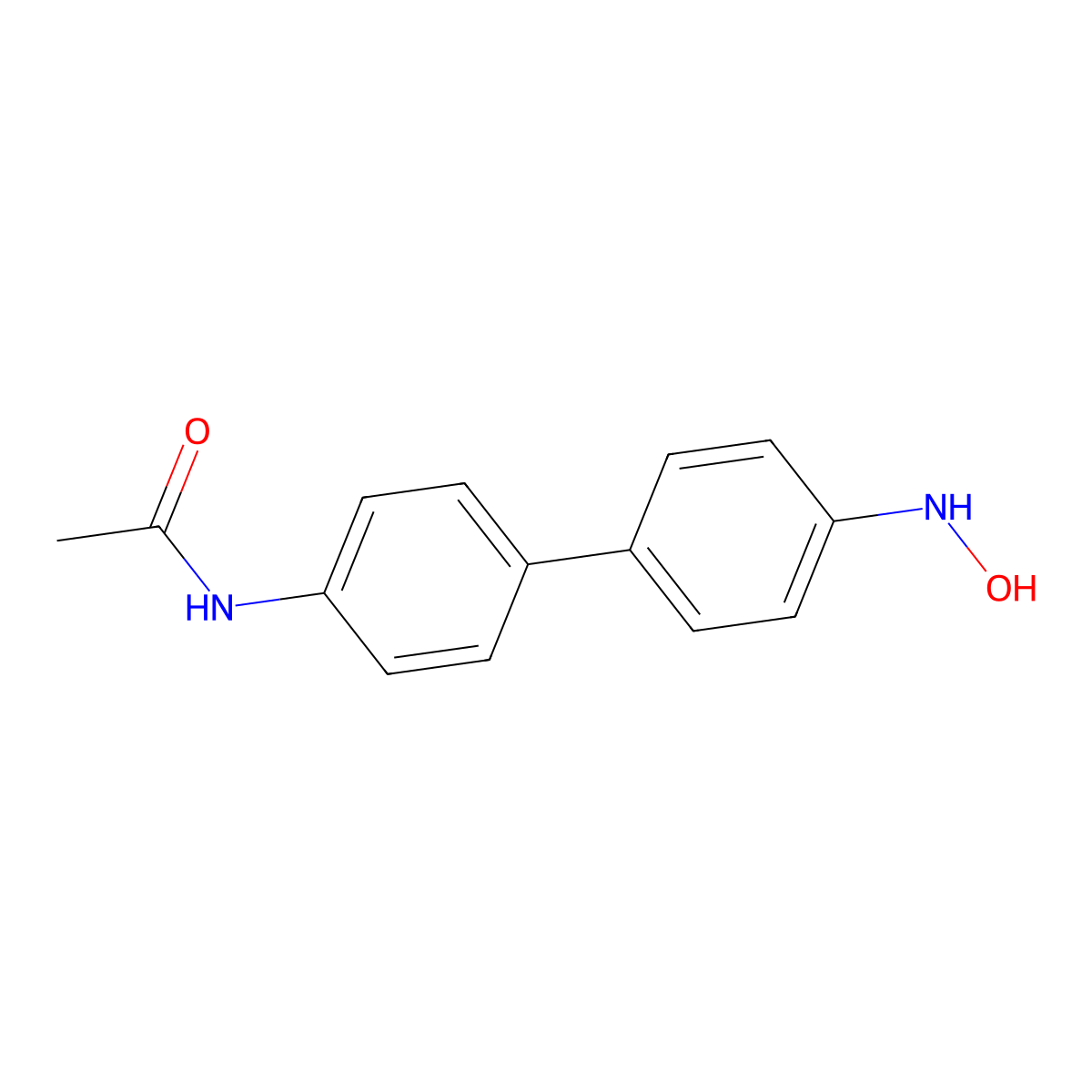 N-Hydroxy-N'-acetylbenzidine molecular structure, CAS 71609-23-9