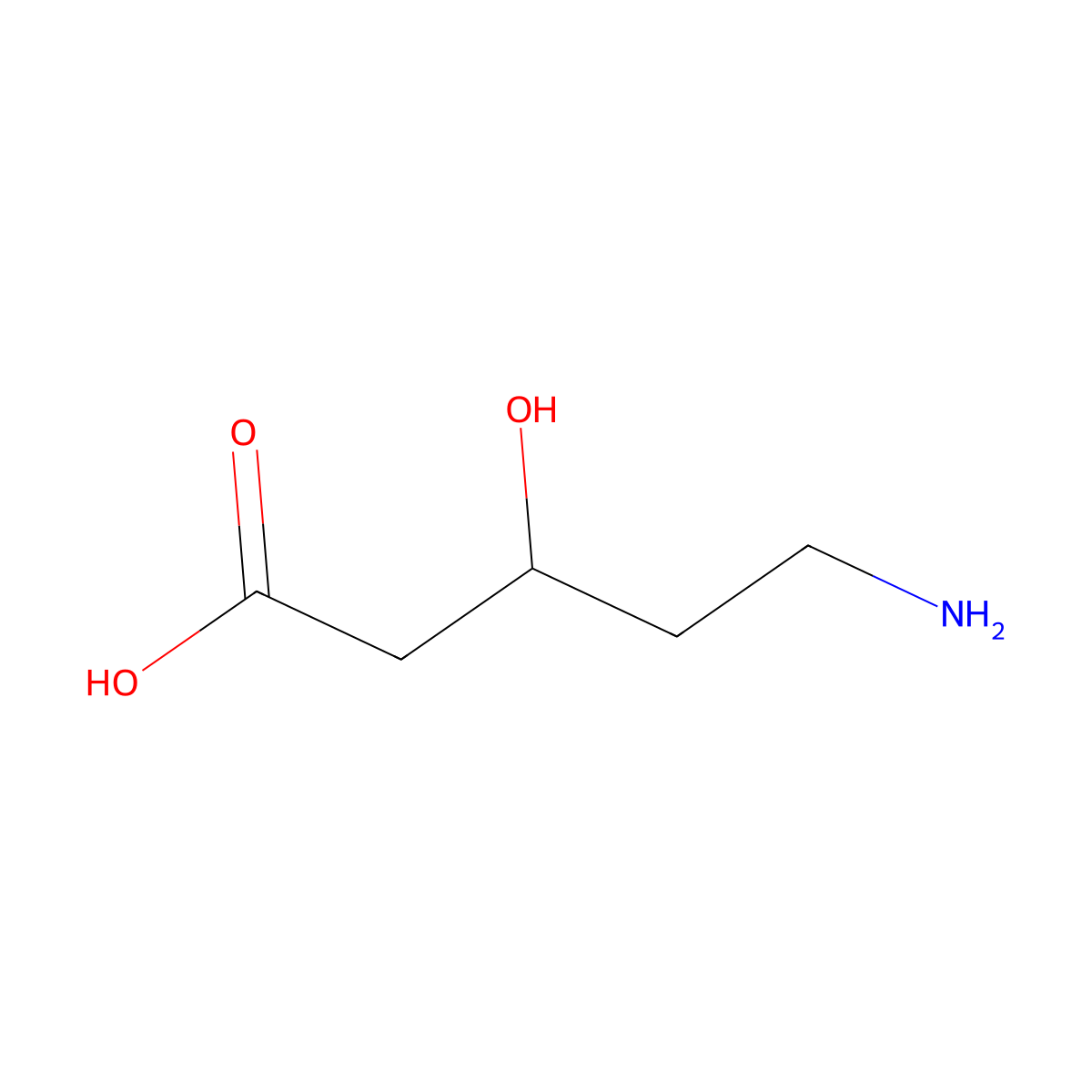 5-Amino-3-hydroxypentanoic acid molecular structure, CAS 71609-34-2