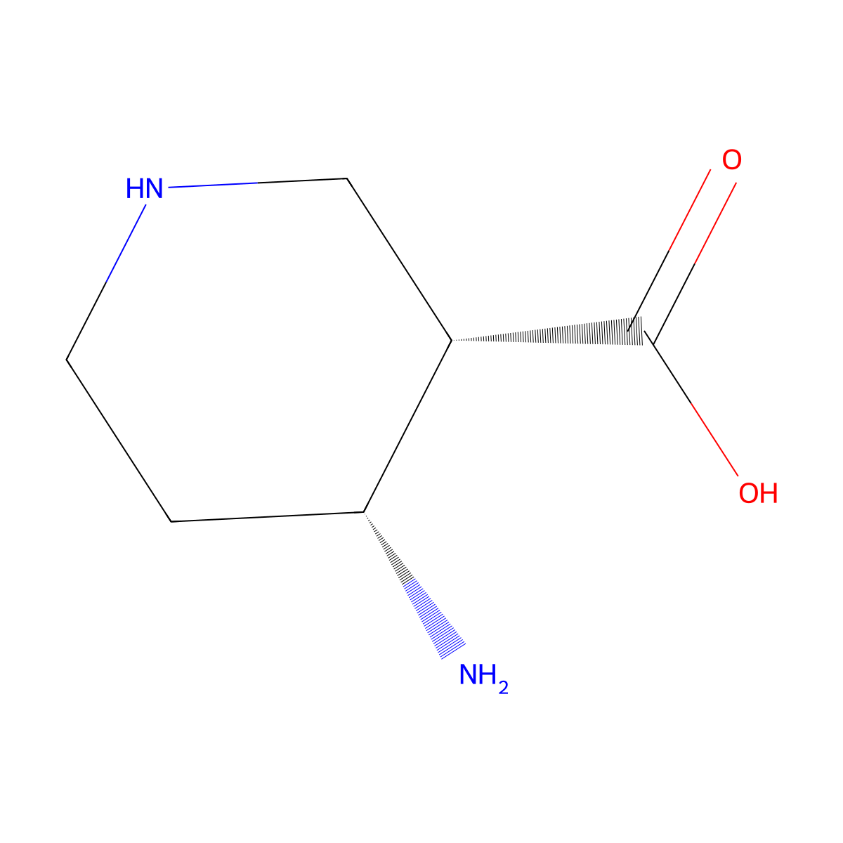 rac-(3R,4S)-4-aminopiperidine-3-carboxylic acid molecular structure, CAS 71609-38-6