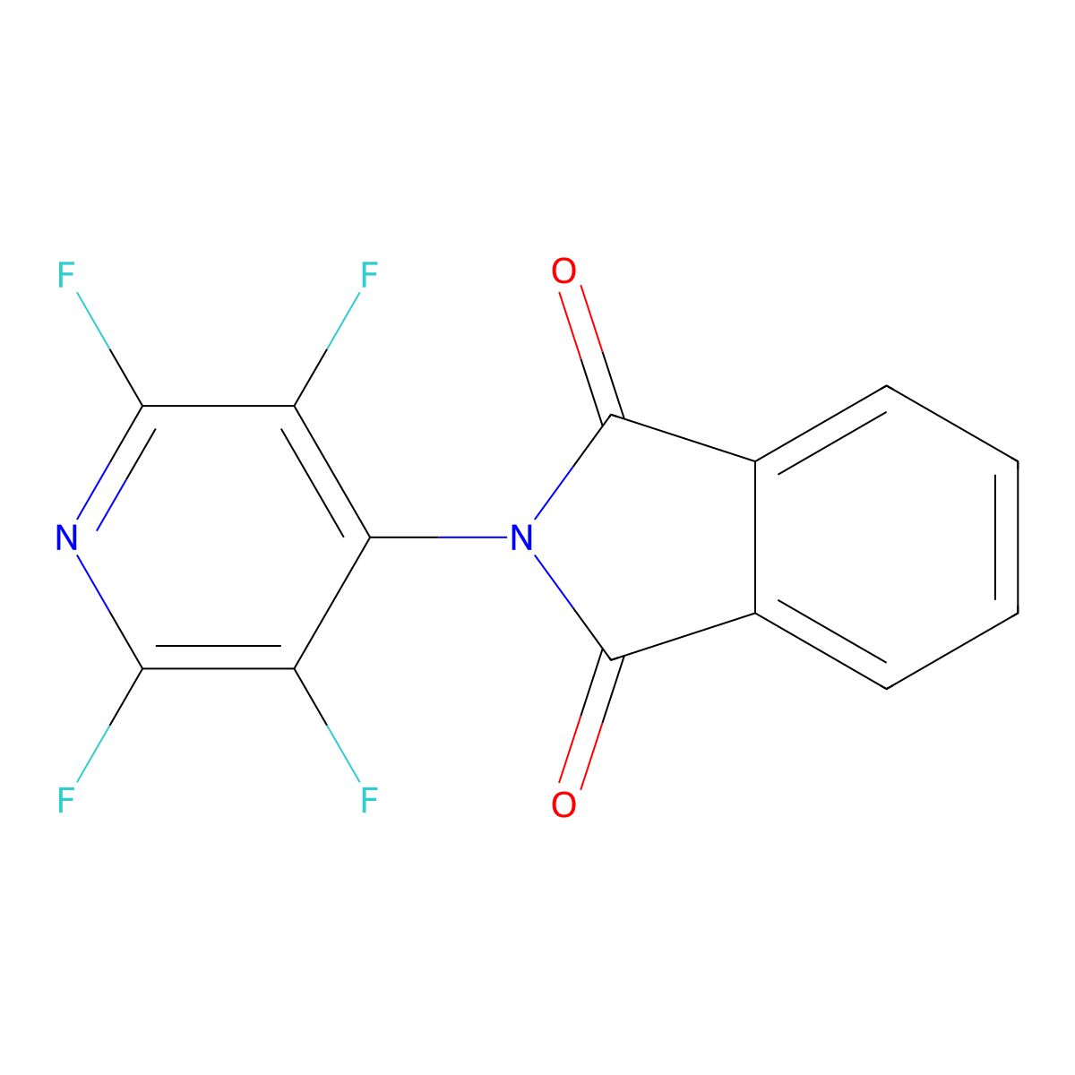 2-(2,3,5,6-Tetrafluoropyridin-4-yl)isoindole-1,3-dione molecular structure, CAS 71612-05-0